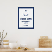 Trouwerij Welkom Aankomst Bord Scheepvaart Anker Poster (Keuken)