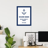 Trouwerij Welkom Aankomst Bord Scheepvaart Anker Poster (Thuiskantoor)