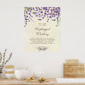 trouwerij zonder stopcontact Lavender paarse flora Poster (Keuken)