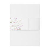 Trouwerinvitatie Bloem Buikband Uitnodigingen Wikkel (Achterkant Voorbeeld)