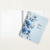 Trouwerplanner met waterverf blauwe bloemen planner (Display)