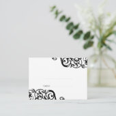 Trouwescort zitkaart custom print elegant plaatskaartje (Staand voorkant)