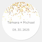 Trouwetiketten, Trouwnaam Datum Stickers (Voorkant)