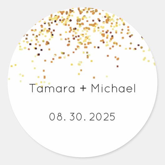 Trouwetiketten, Trouwnaam Datum Stickers (Voorkant)