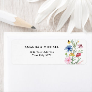 Trouwetiketteregistratie Wildflowers Etiket
