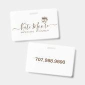 TrouwEvent Planner Drie Hartjes Kroon met Script Badge (Voor- en achterkant)