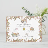 Trouwfantasieën: met de hand getekende tijdlijn kaart (Staand voorkant)