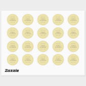 Trouwfavor Stickers met Eiland Citrus Geel (Vel)
