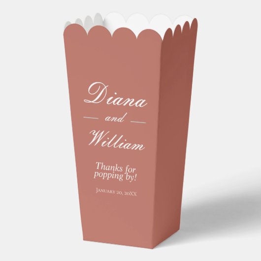 Trouwfavoriet Popcorn Doos Bedankdoosjes (Voorkant)