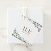 Trouwfavoriet Wildflower Monogram Gift Tag Bedankjes Labels (In situ)