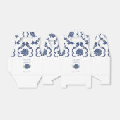 Trouwfavorietdoos Navy Damask Bedankdoosjes (Uitgevouwen)