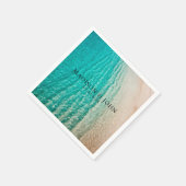 Trouwfeest aan de kust in de zomer op het strand servet (Hoek)