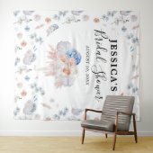 Trouwfeest achtergrond met bloemen Fotocabine Wandkleed (In Situ (horizontaal))