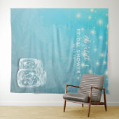 Trouwfeest achtergrond met bloemen in metselpotten wandkleed (In Situ (horizontaal))