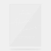 Trouwfeest Acrylic bord WELKOM (Voorkant)