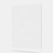 Trouwfeest Acrylic bord WELKOM (Hoek)