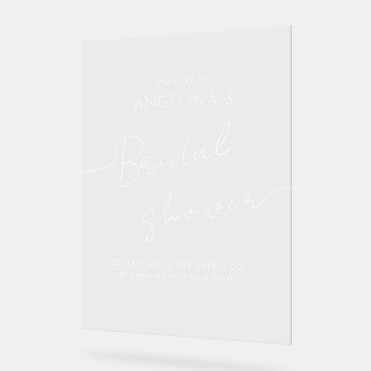 Trouwfeest Acrylic bord WELKOM (Hoek)