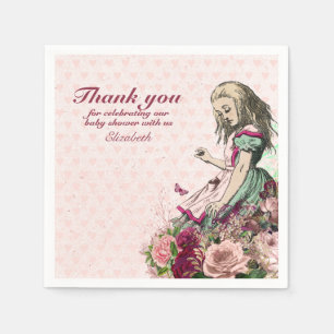 Trouwfeest Alice in Wonderland Thee Feestje Custom Servet