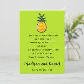 Trouwfeest Ananas Tropisch Kaart (Staand voorkant)
