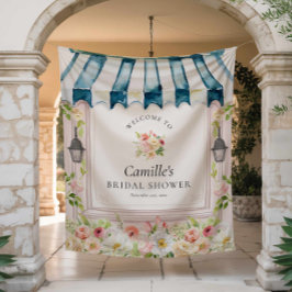 Trouwfeest-bloementuin-welkom-banner Wandkleed