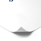 Trouwfeest bord met Navy Blue Blush Romance Poster (Hoek)