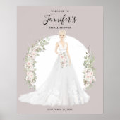 Trouwfeest Bruid Bruiloft Welkomstbord Poster (Voorkant)