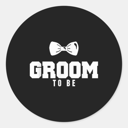 Trouwfeest Bruidegom  Ronde Sticker (Voorkant)