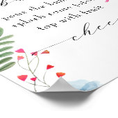 Trouwfeest Bruidsfeest Wilde Bloem Mimosa Bar Bord Poster (Hoek)