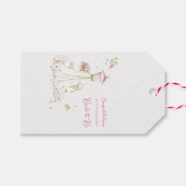 Trouwfeest Bruidsjurk Felicitaties Cadeaulabel