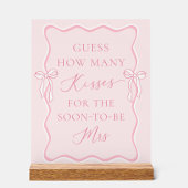 Trouwfeest Bruidsmeisjesfeest Raad hoeveel kusjes Acryl Bord