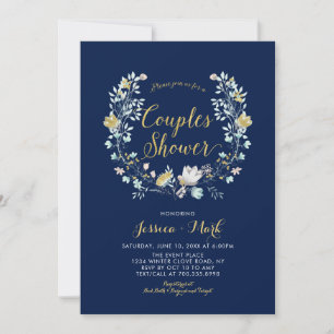 Trouwfeest Bruiloft Navy & Goud Boho Bloemstuk Uit Kaart