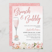 Trouwfeest Bruiloftsontbijt Met Roze Gouden Roze E Kaart (Voorkant / Achterkant)