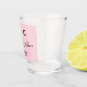 Trouwfeest cadeau Blush Modern Persoonlijk Shot Glas (Rechts)