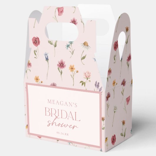 Trouwfeest cadeau favoriet Blush Bloemige Wilde Bl Bedankdoosjes (Geopend)