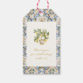 Trouwfeest cadeautags met citroen cadeaulabel (Achterkant)