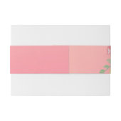 Trouwfeest Chic Roze Bloemen Roze Goud Glitters Uitnodigingen Wikkel (Achterkant Voorbeeld)