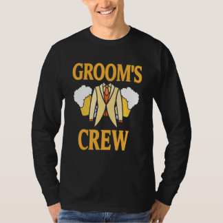 Trouwfeest Crew Retro Cool Jonggezellenfeest Ontwe T-shirt