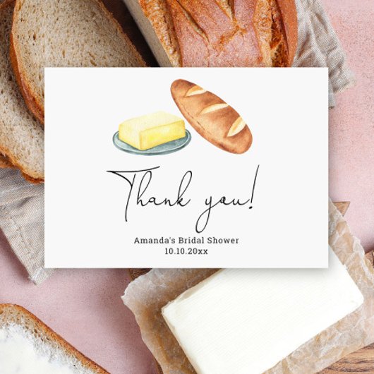 Trouwfeest Dank je wel voor 'Butter Together' Bedankkaart