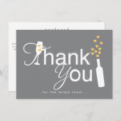 Trouwfeest Dankbetuiging Bedankkaart (Voorkant / Achterkant)