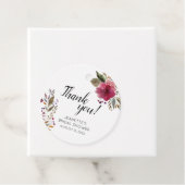 Trouwfeest Dankjewel met Krachtige Waterverf Bloem Bedankjes Labels (In situ)