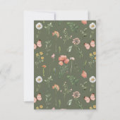 Trouwfeest Dankkaart met Wilde Bloemen Bedankkaart (Achterkant)