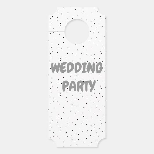 Trouwfeest Deur Ticket Deurhanger (Voorkant)