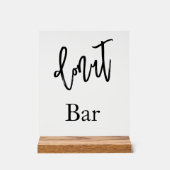 Trouwfeest Donutbar Acryl bord (Voorkant)