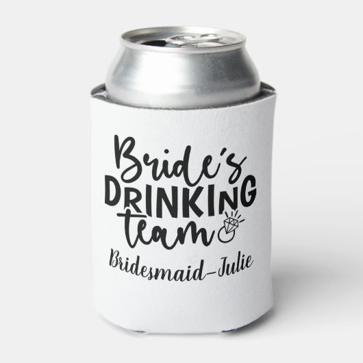 Trouwfeest Drankteam Feestcrew Statement Grafisch Blikjeskoeler (Blikje Voorkant)