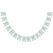 Trouwfeest eenvoudig groen grijs bruid & bruidegom vlaggetjes (Alle)