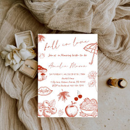 Trouwfeest 'Elegante Herfst Bruid' - Verliefd Word Kaart