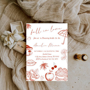 Trouwfeest 'Elegante Herfst Bruid' - Verliefd Word Kaart