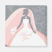 Trouwfeest Favor Magneten Bedankt (Voorkant)