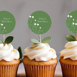 Trouwfeest favor met Shamrock Wildflowers Ronde Sticker