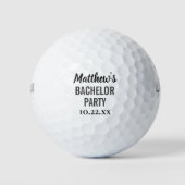 Trouwfeest Favor Moderne Typografie Golfballen (Voorkant)